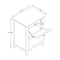 Baxton Studio Sariah Mid-Century White Finished Wood and Rattan 2-Door Nightstand 199-12330-ZORO - alternate 7
